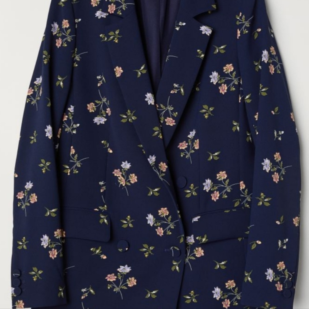 H & M  PRINT  FITTED JACKET